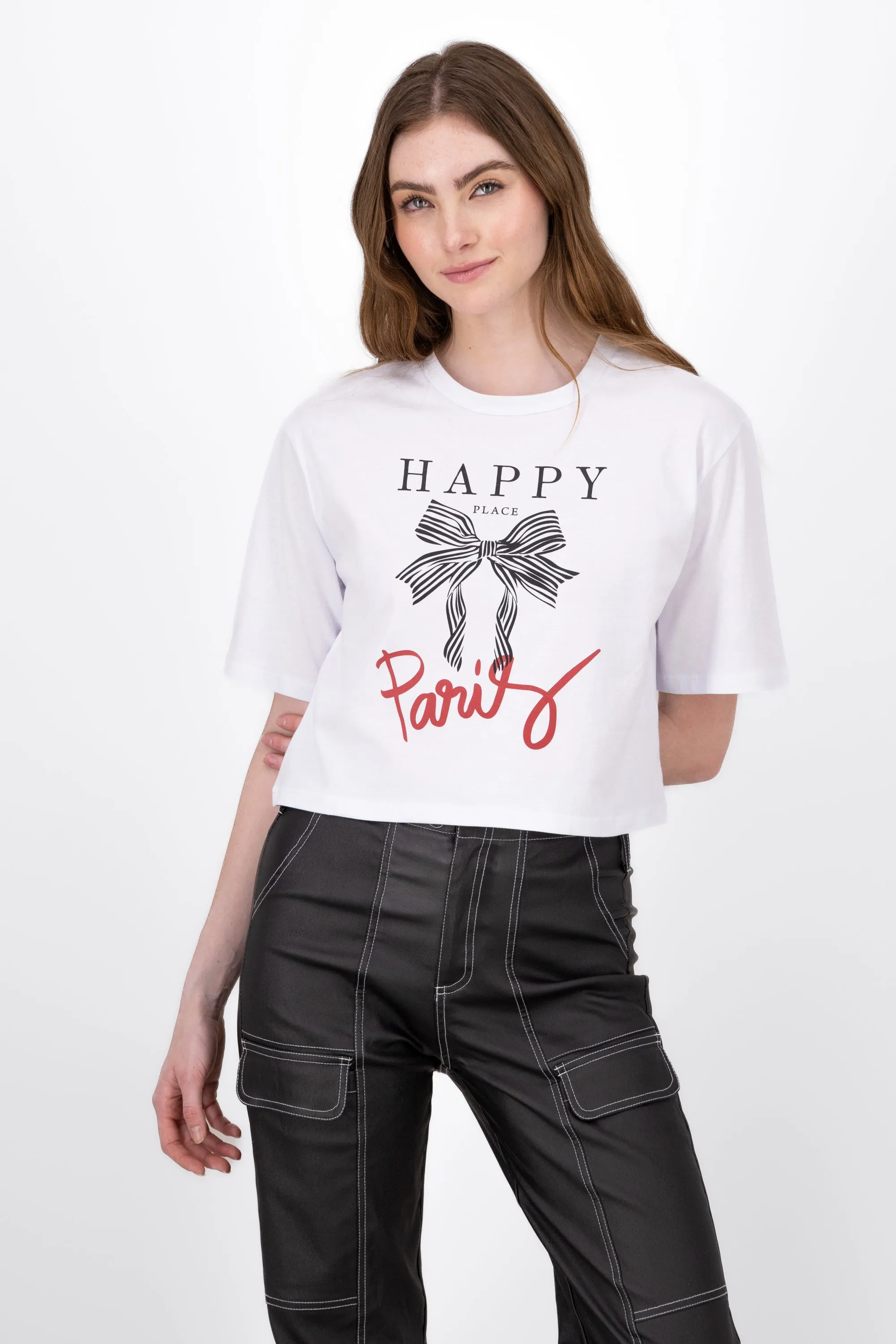Playera Boxy Moño Paris