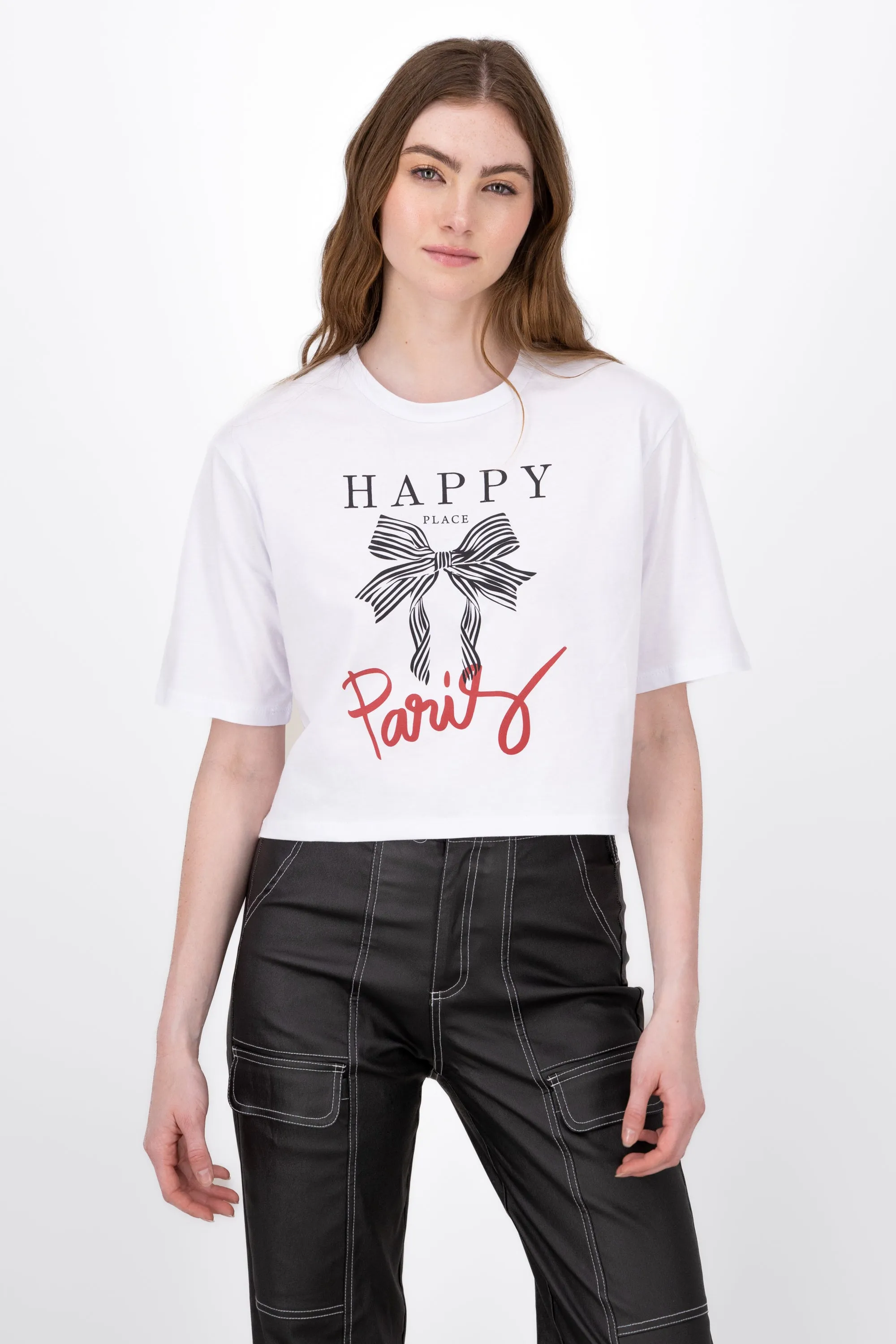 Playera Boxy Moño Paris