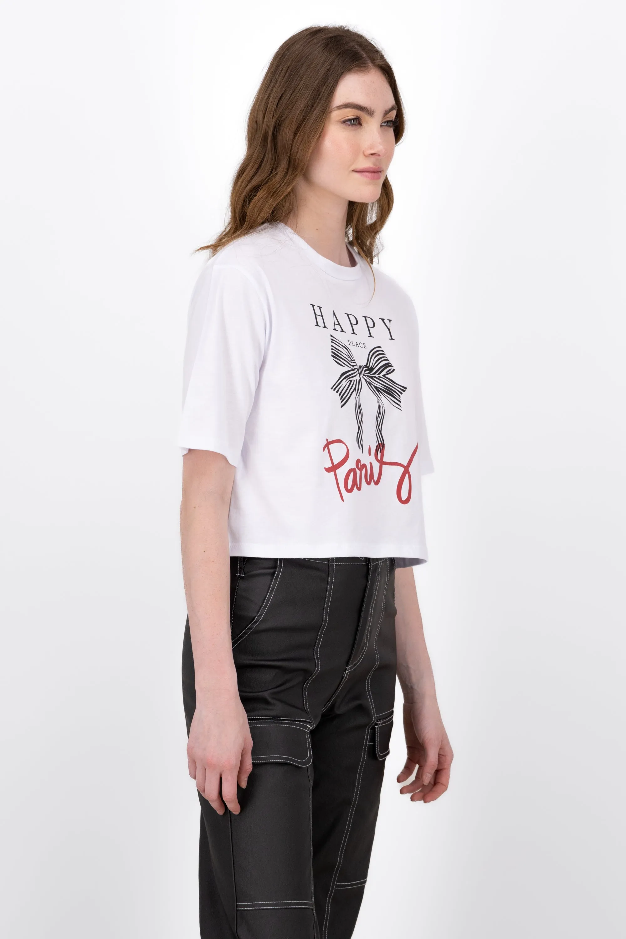 Playera Boxy Moño Paris