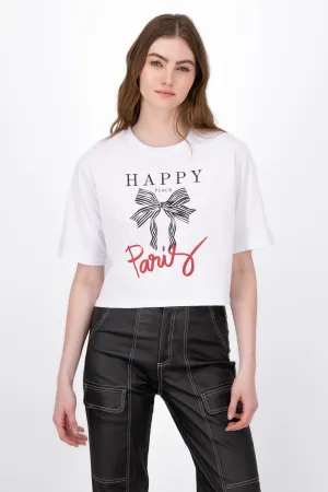 Playera Boxy Moño Paris