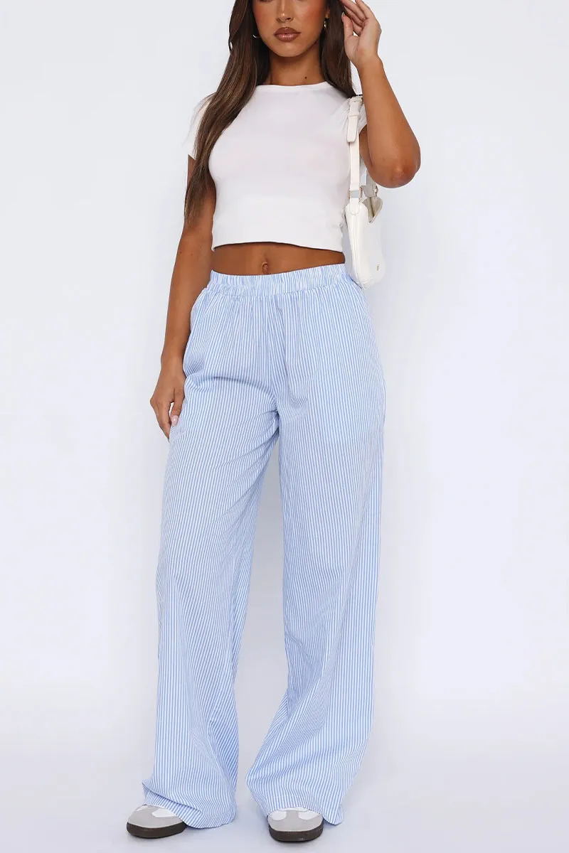 PN0138 Stripe Wide Leg Pants