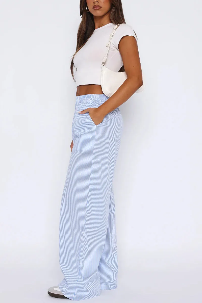PN0138 Stripe Wide Leg Pants