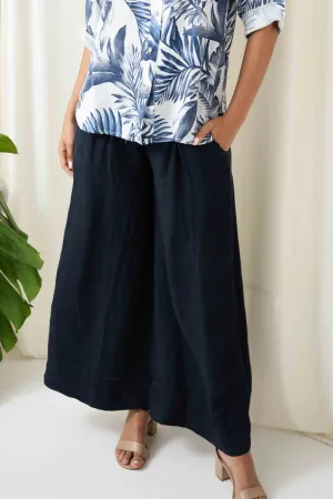Polly Wide Leg Pant | Navy