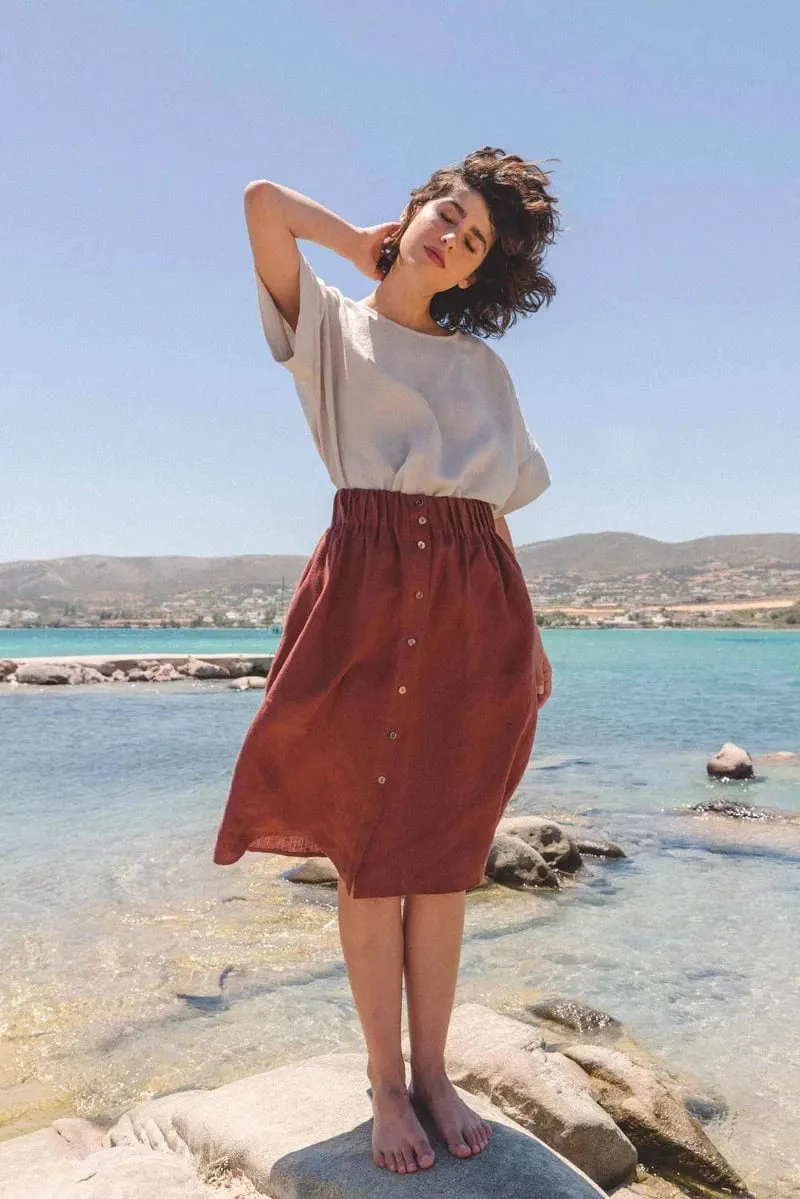 Porto Linen Top | Multiple Colours