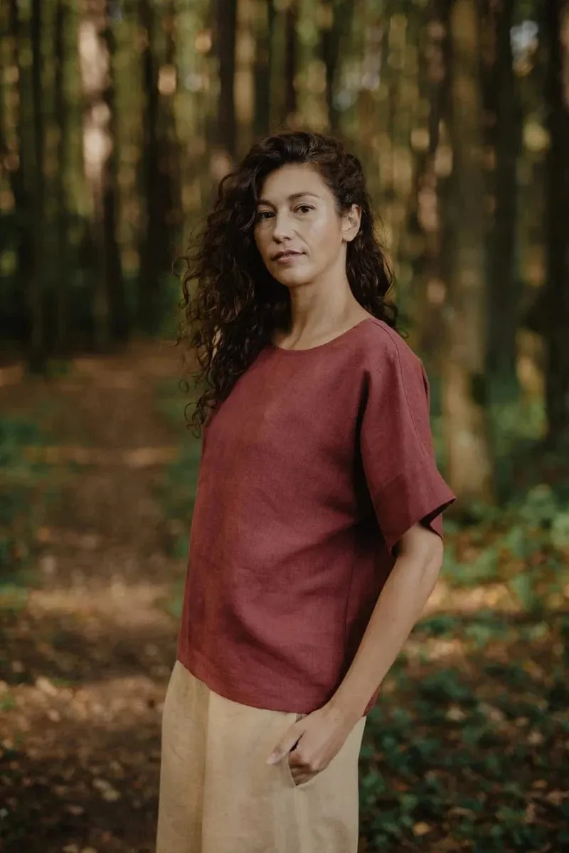Porto Linen Top | Multiple Colours