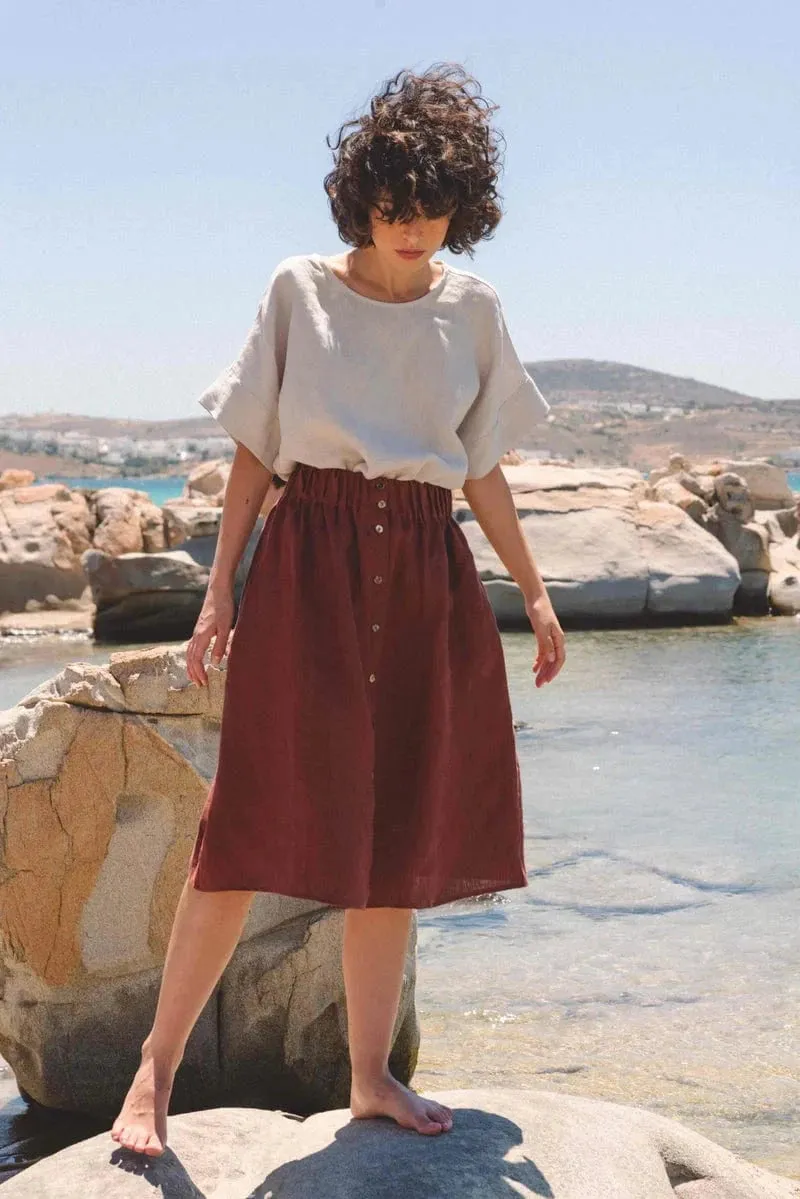 Porto Linen Top | Multiple Colours