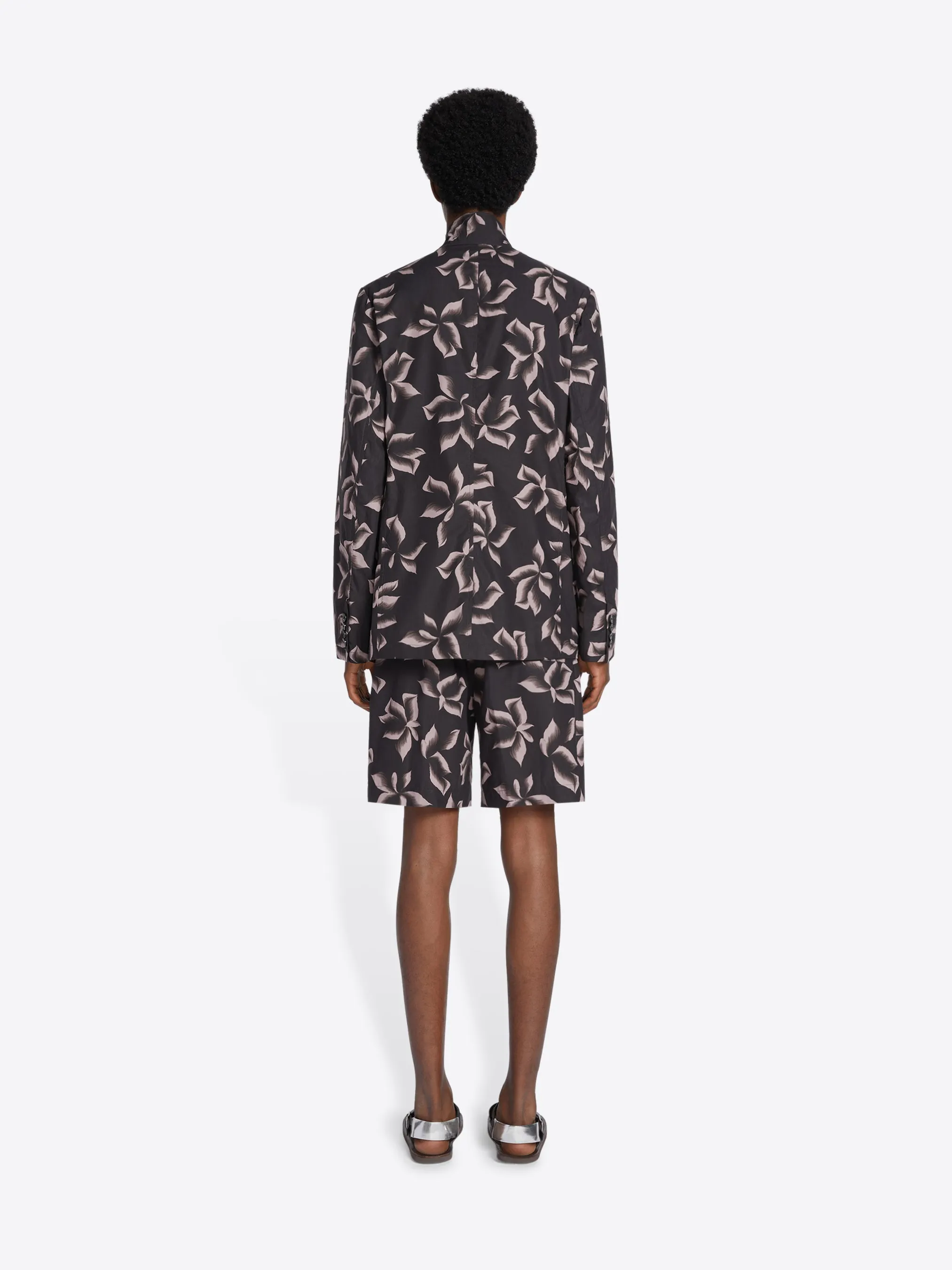 Printed cotton blazer
