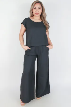 PULL ON WIDE LEG PANTS