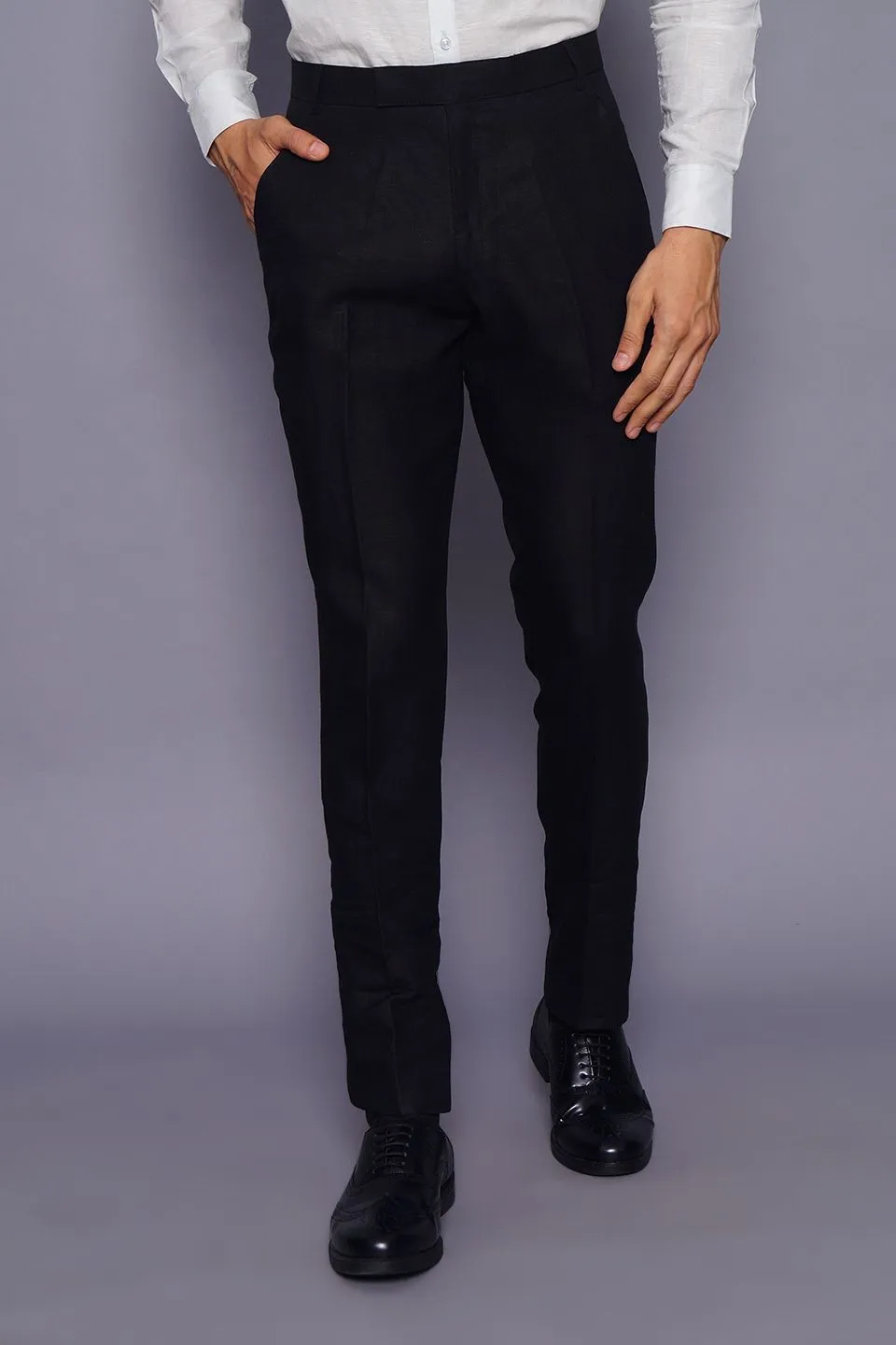 Pure Linen Black Pant