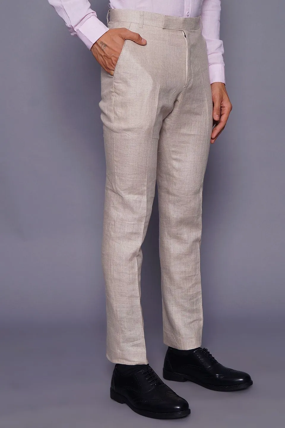 Pure Linen Cream Pant