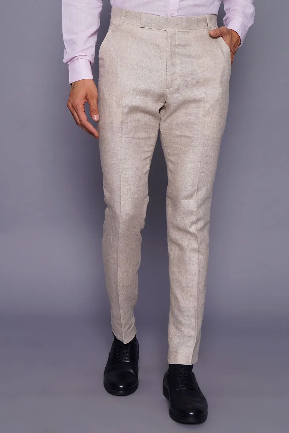 Pure Linen Cream Pant