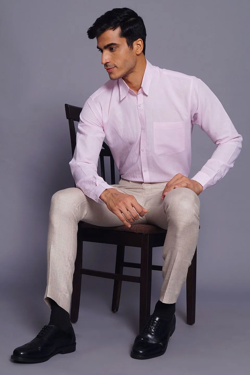 Pure Linen Cream Pant