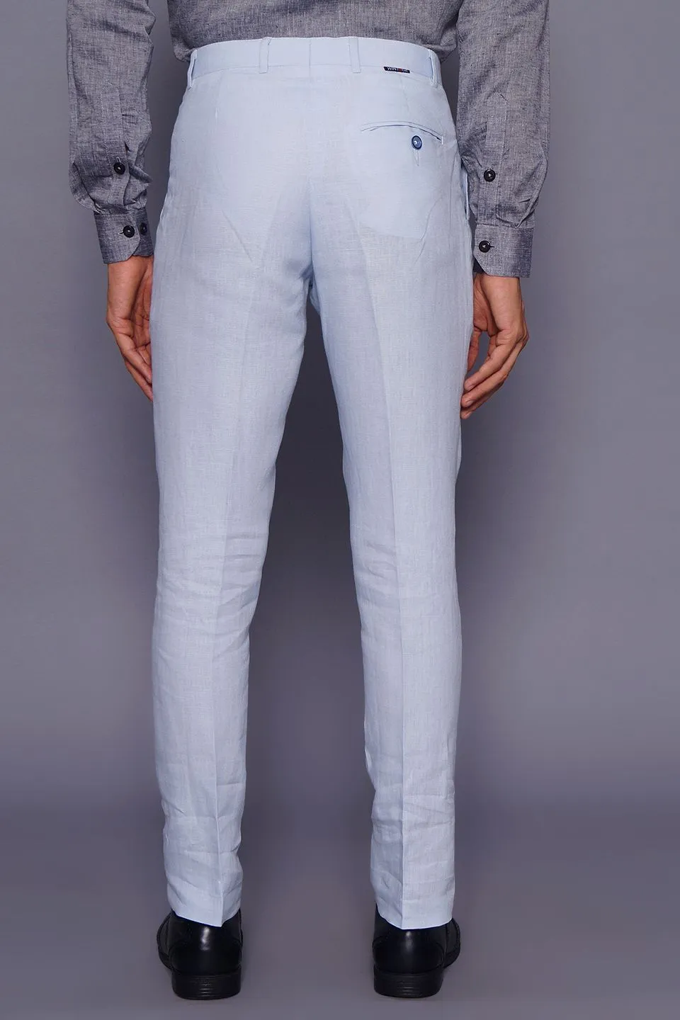 Pure Linen Sky Blue Pant