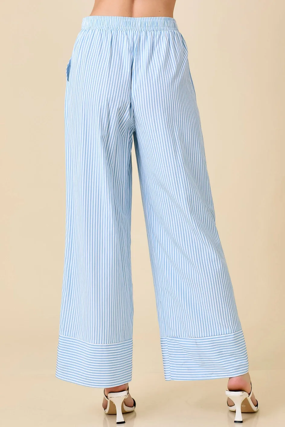 "Eva" Stripe Wide Leg Pants