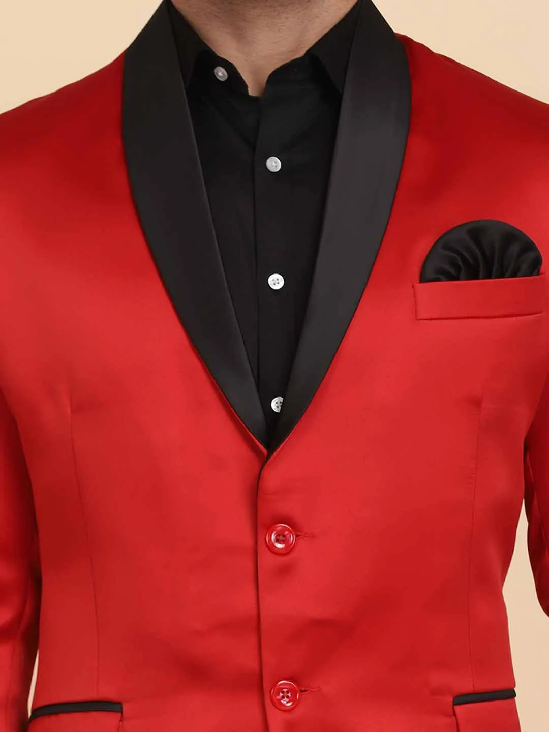 Red Tuxedo Blazer