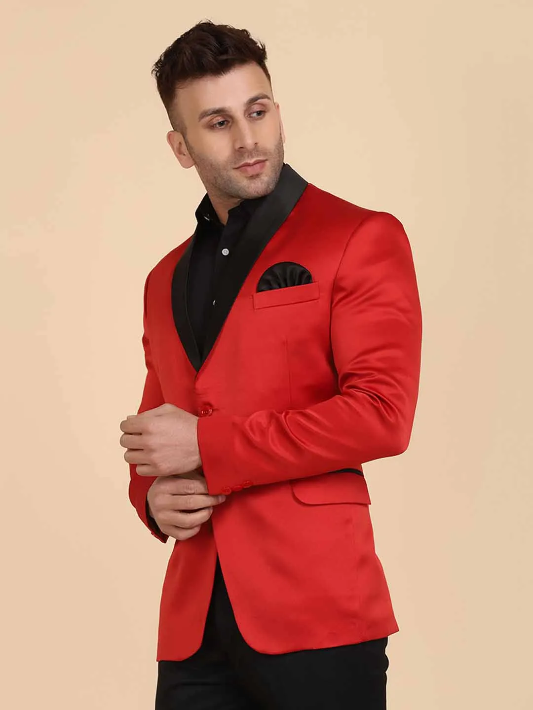 Red Tuxedo Blazer