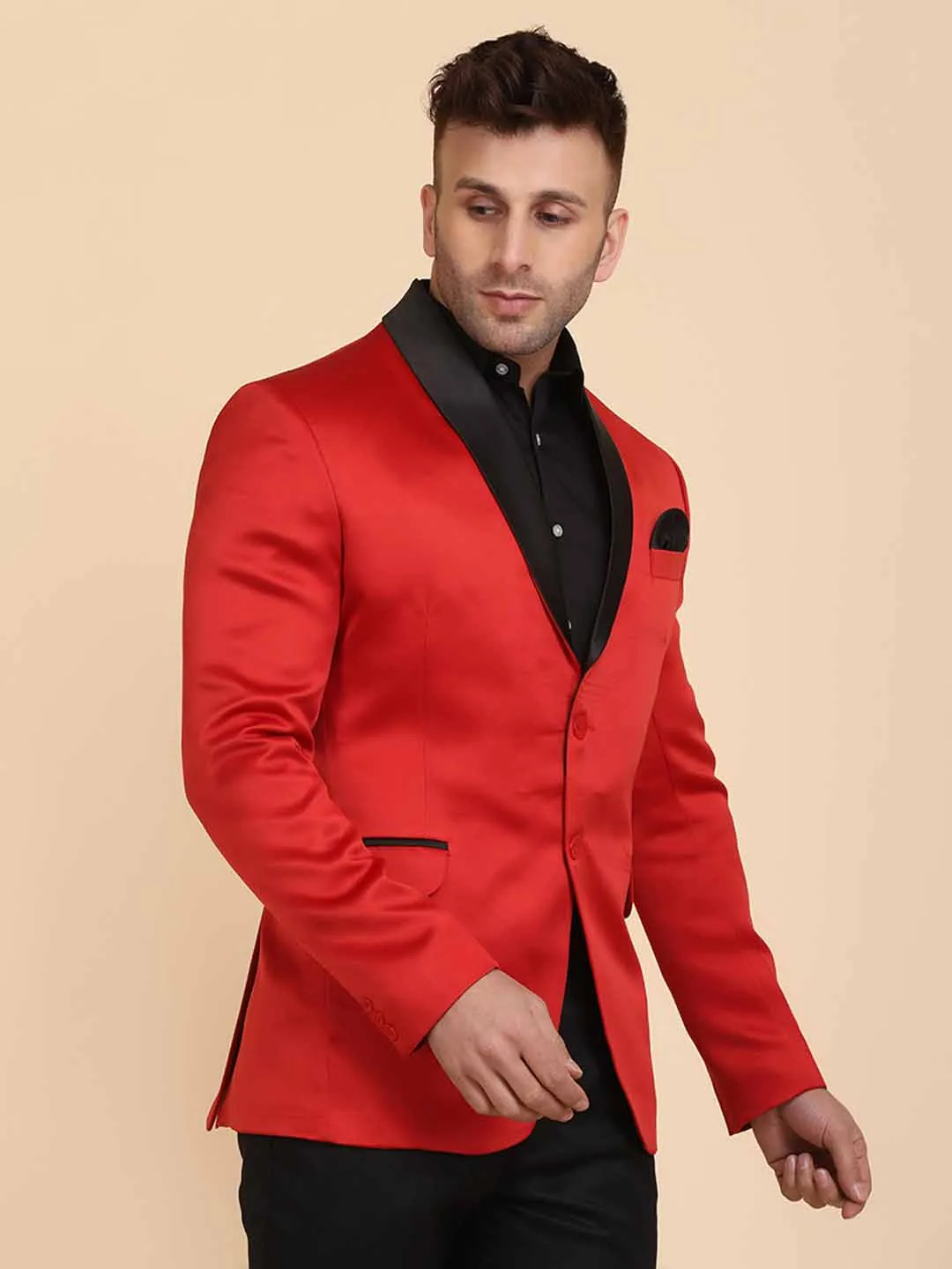 Red Tuxedo Blazer