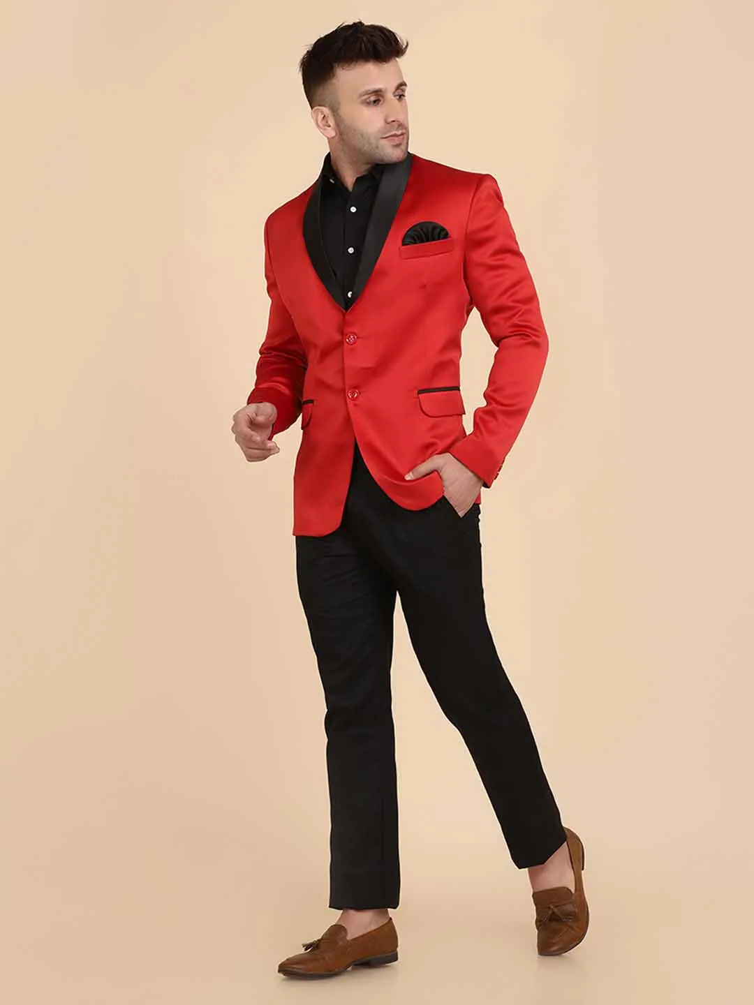 Red Tuxedo Blazer