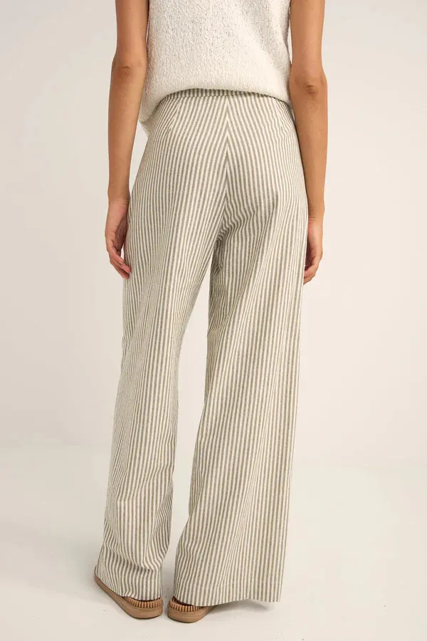 Rhythm VALLEY STRIPE WIDE LEG PANT