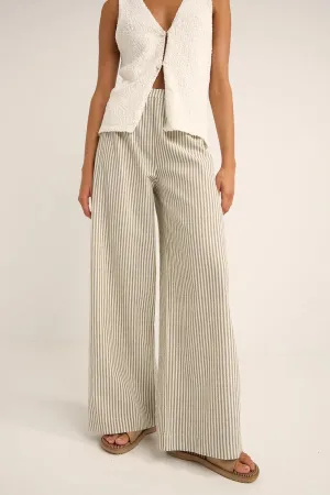 Rhythm VALLEY STRIPE WIDE LEG PANT