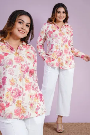 Rosy may Top | Kaftan, Bohemian Dress, Floral Dress, Boho Maxi Dress