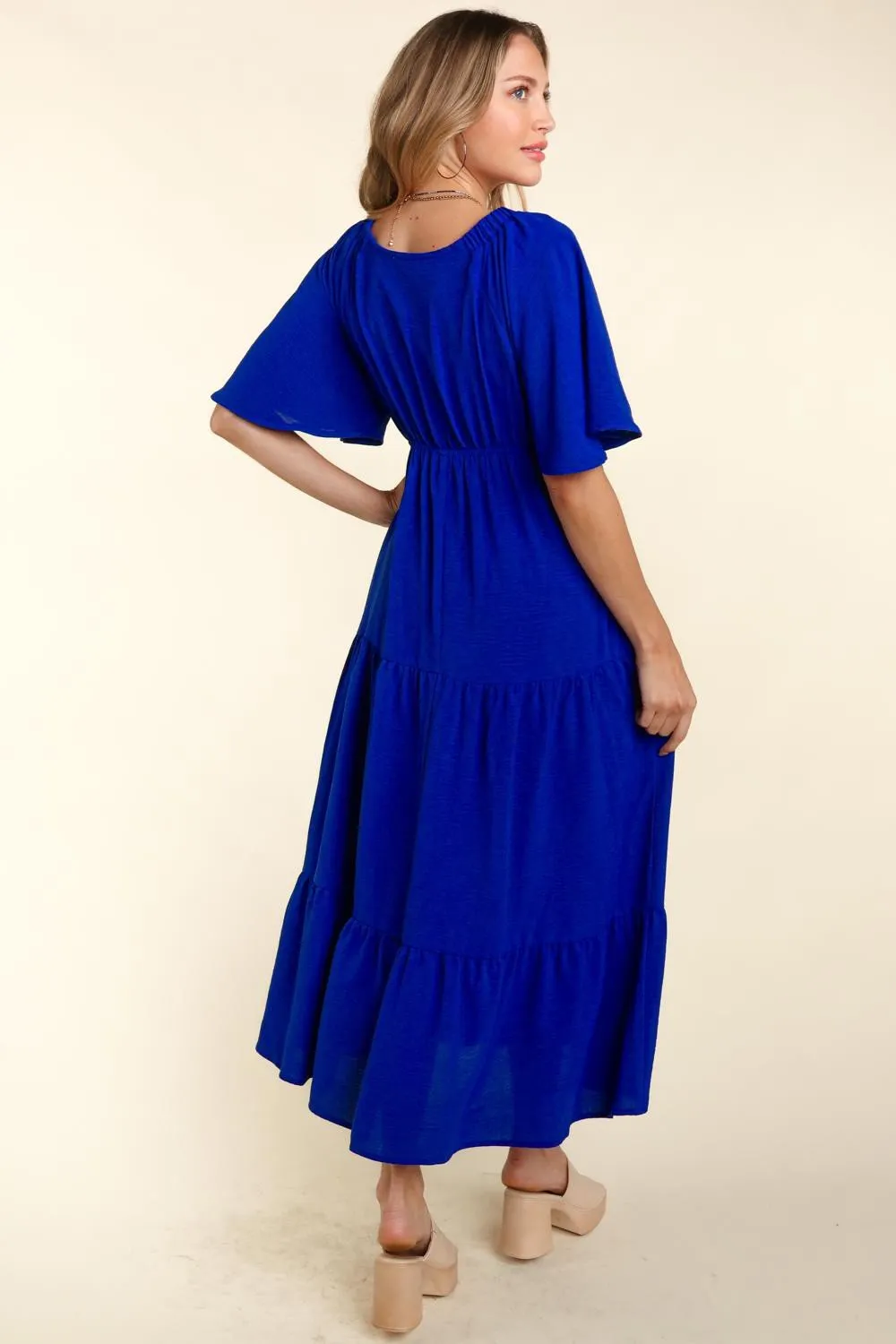 Royal Blue Tiered Maxi Dress