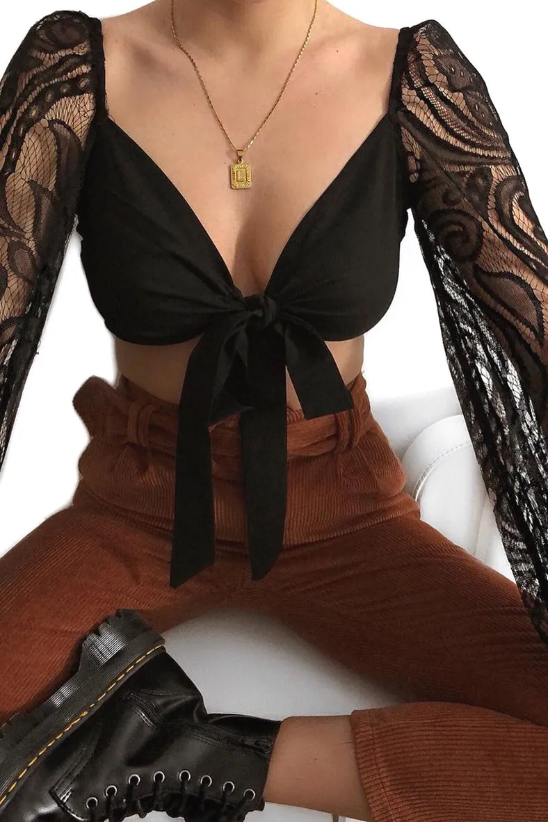 Rust Corduroy Belted Tapered Trousers - Janelle