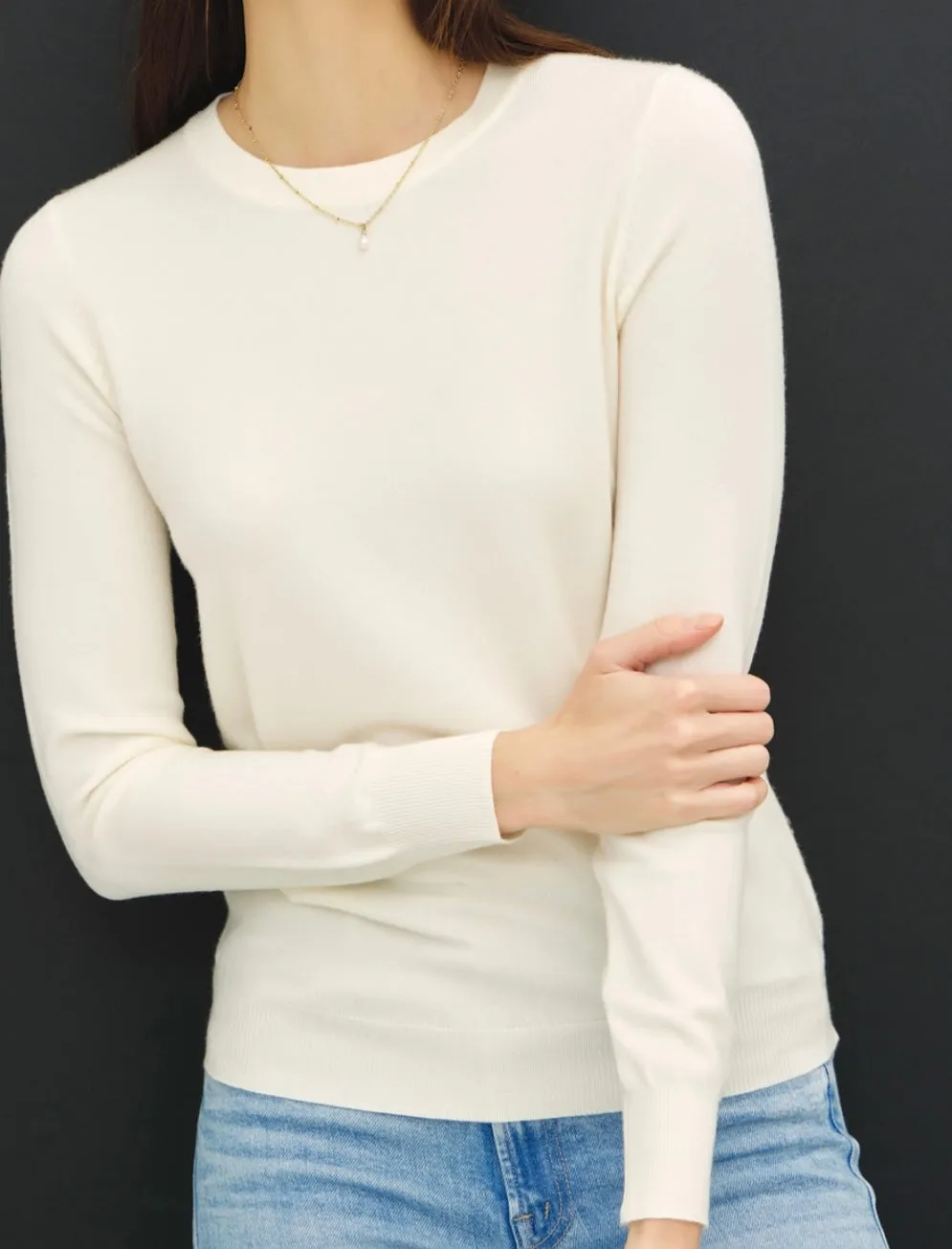 Sally Crew Blouse in Cream
