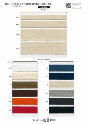 Sample Card Linen Herringbone Ribbon (SIC-266)