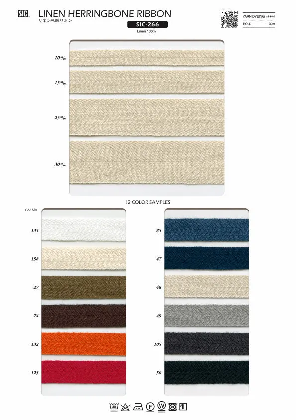 Sample Card Linen Herringbone Ribbon (SIC-266)