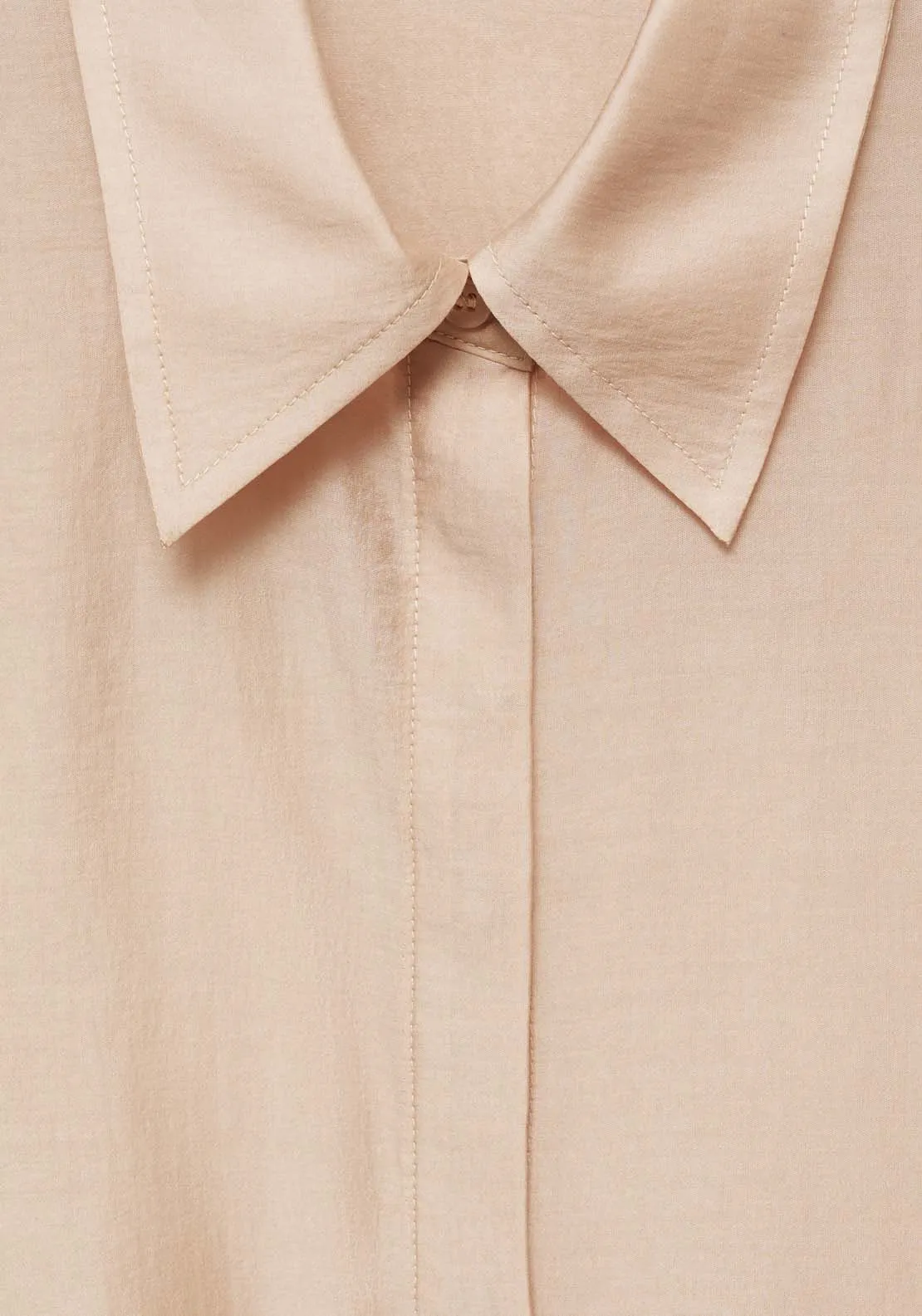 Satin lyocell shirt - Light Beige