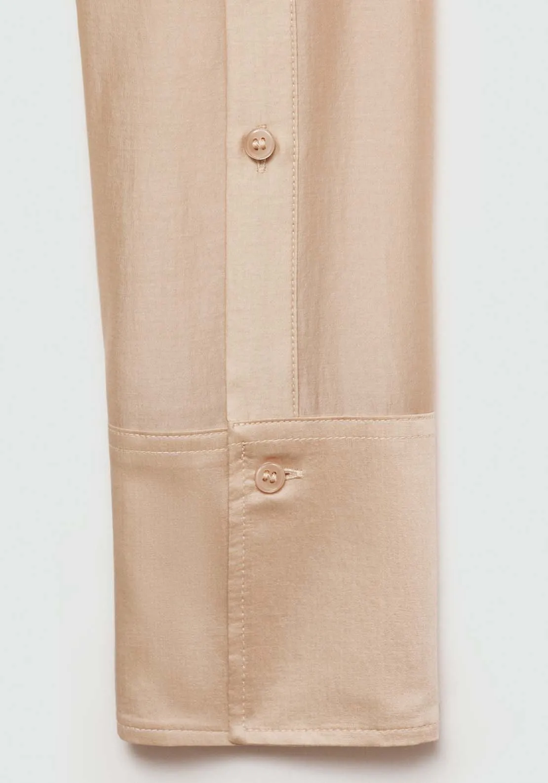 Satin lyocell shirt - Light Beige