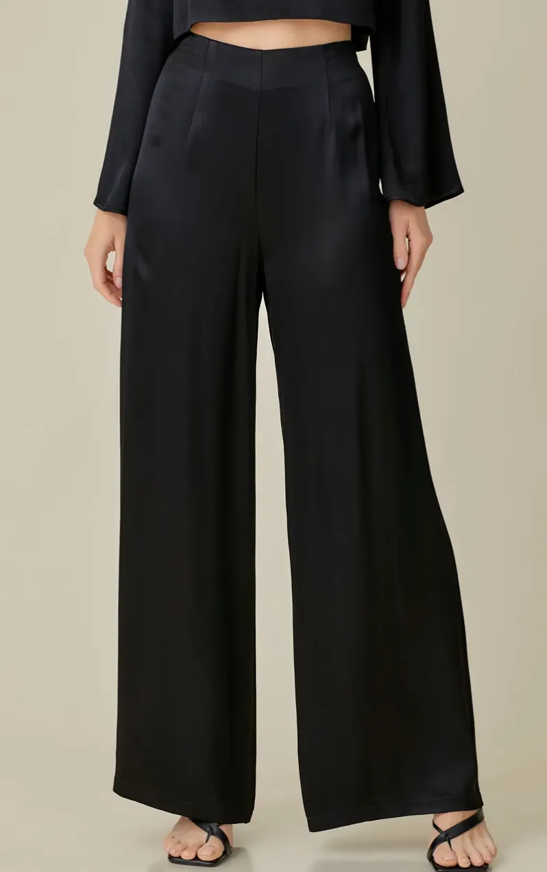 Satin Wide Leg Pants