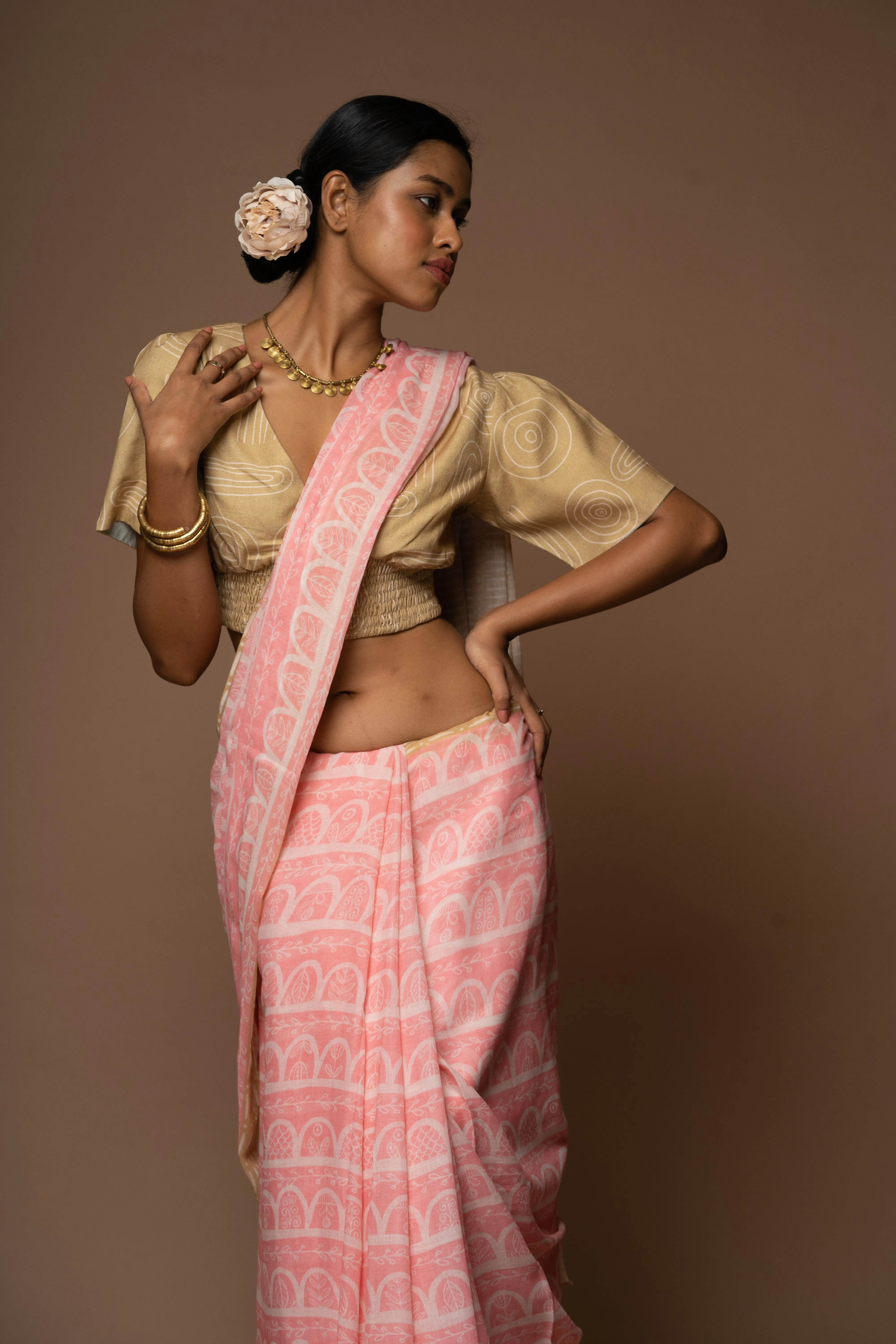 Scallop Delight Cotton Sari