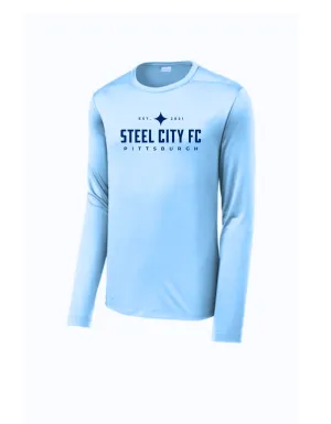 SCFC - Long Sleeve Shirt - Navy Text Logo - UPF 50