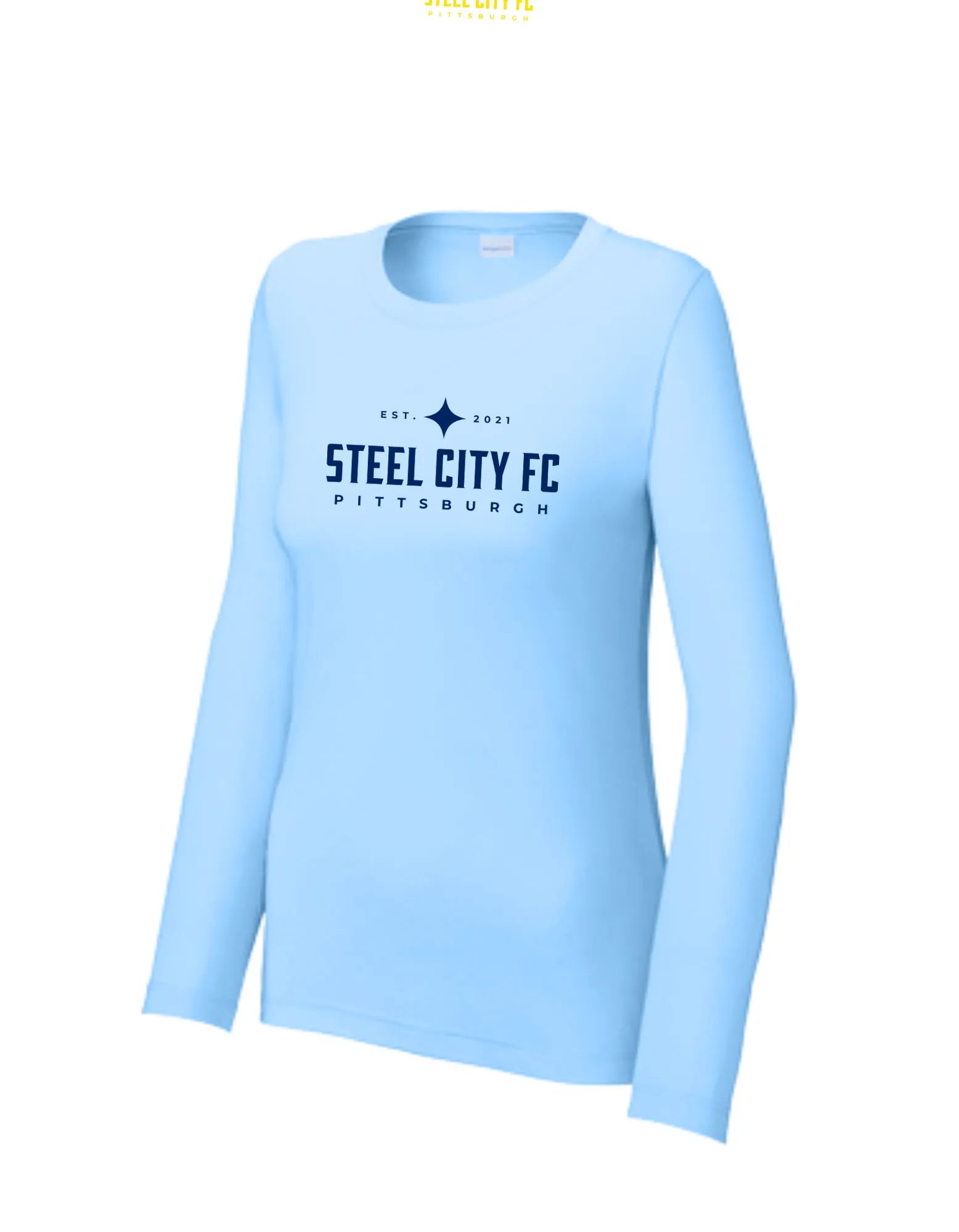 SCFC - Long Sleeve Shirt - Navy Text Logo - UPF 50