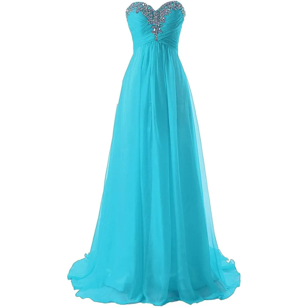 sd-hk Prom Dress Bridesmaid Dresses Long Prom Gown Chiffon Formal Evening Gowns
