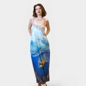 Sea Turtle Long maxi dress with pockets