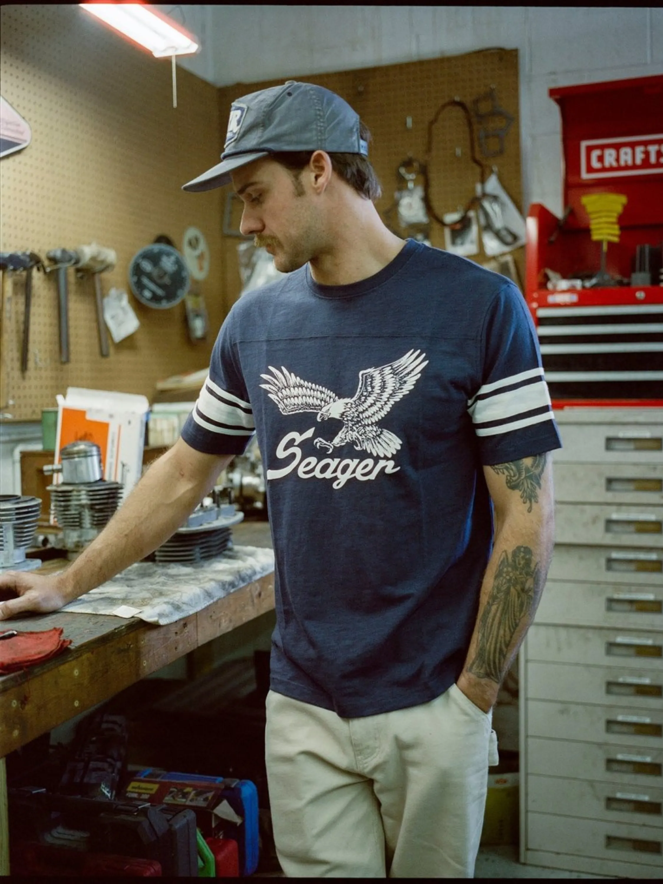 Seager Riggins Crew Tee - Navy