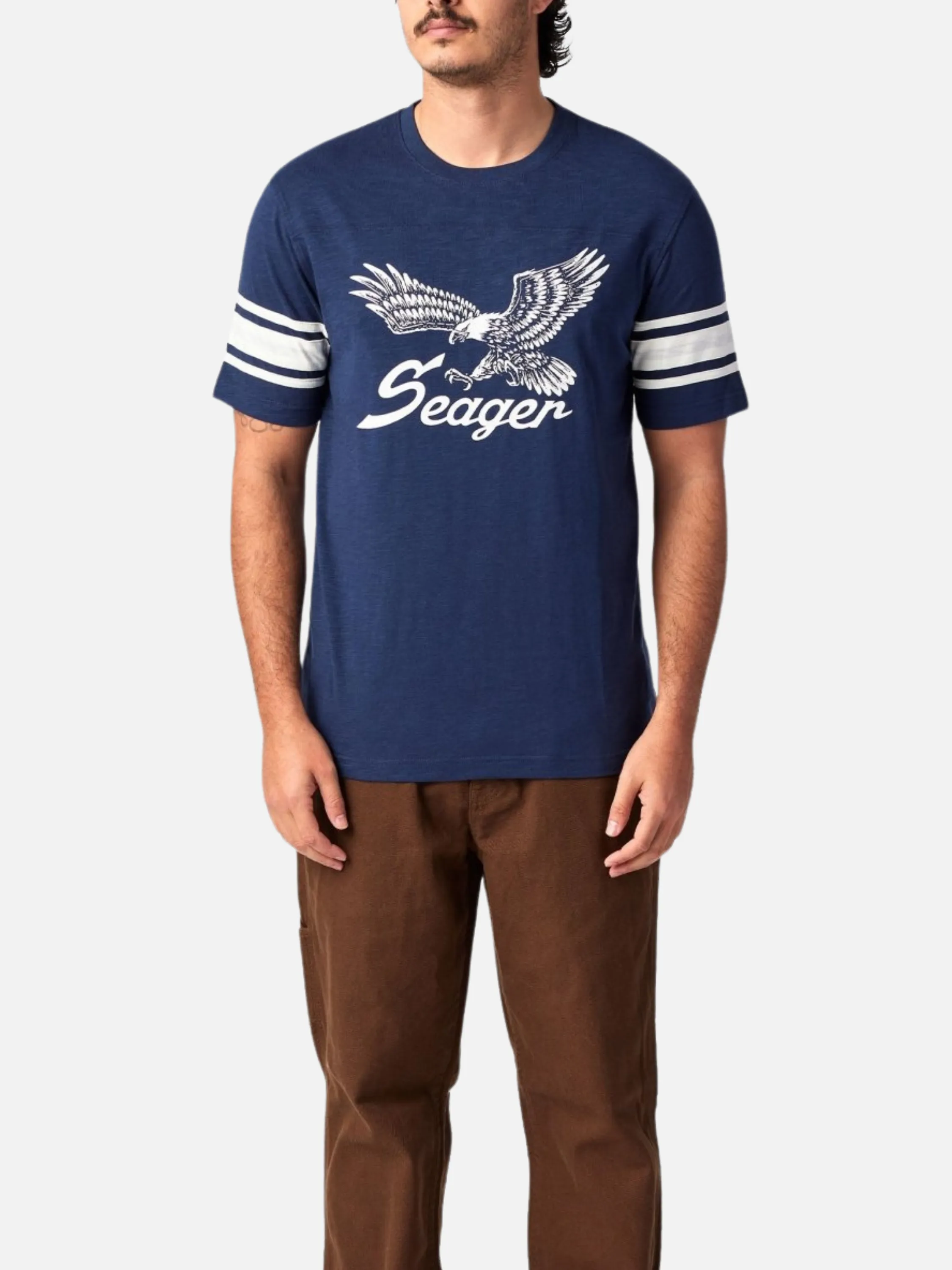 Seager Riggins Crew Tee - Navy