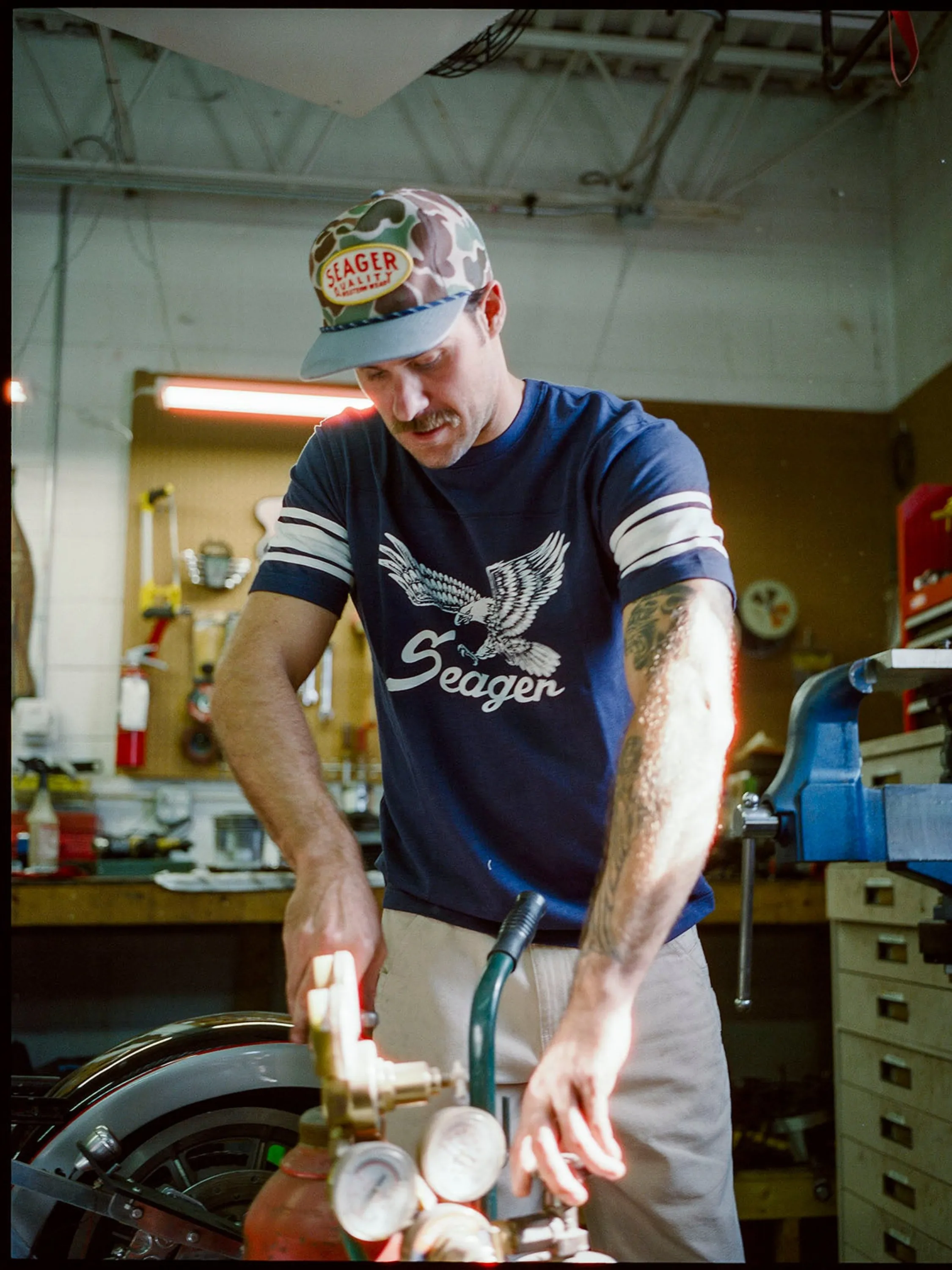 Seager Riggins Crew Tee - Navy