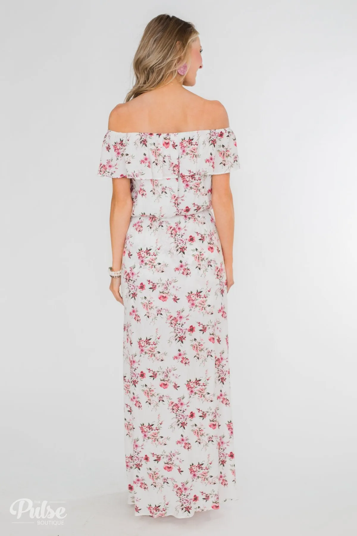 Secrets of Spring Floral Maxi Romper- Ivory