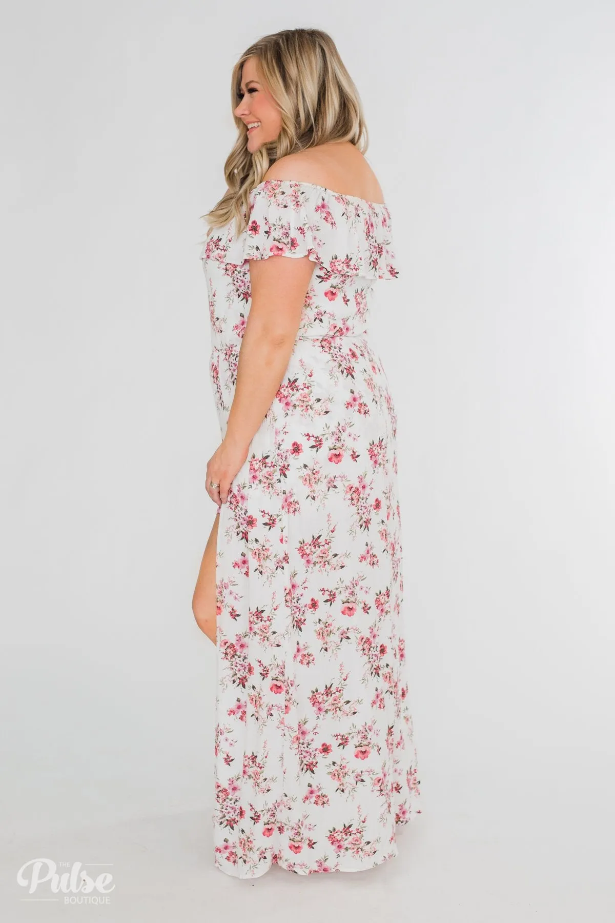 Secrets of Spring Floral Maxi Romper- Ivory