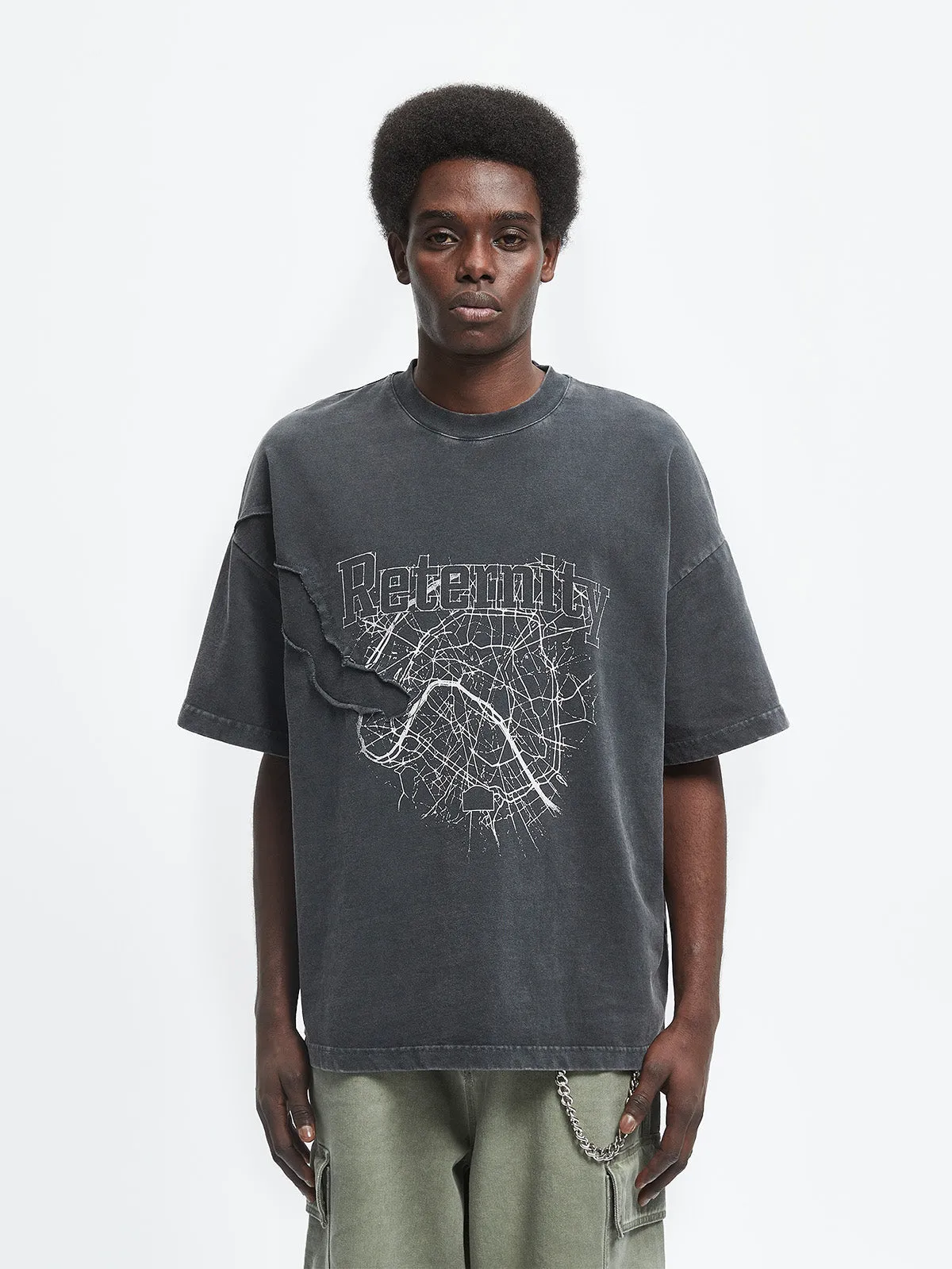 SHATTERED T-SHIRT - BLACK