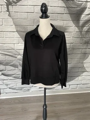 Shauna Pullover Blouse in Black