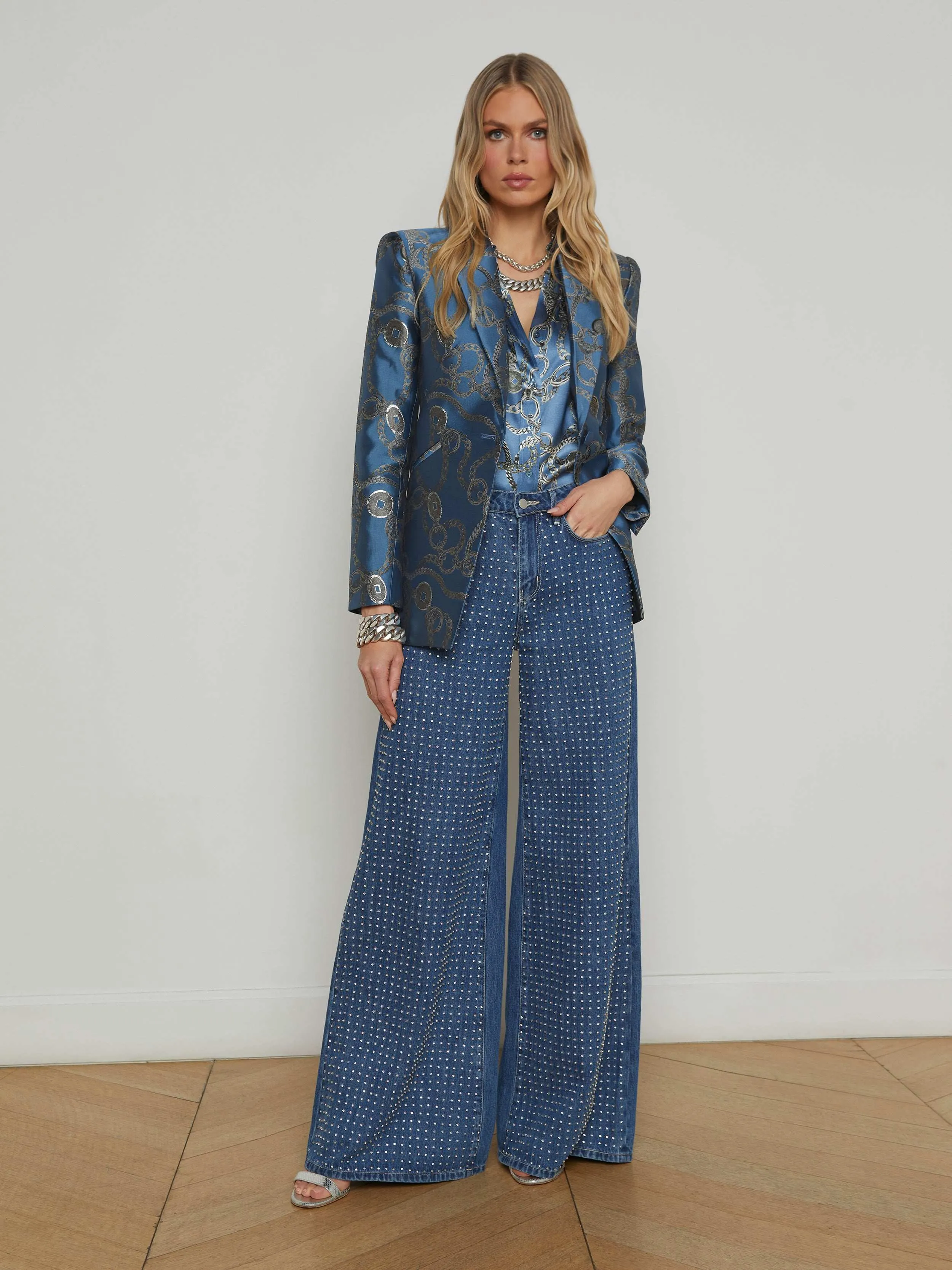 Sheila Longline Jacquard Blazer