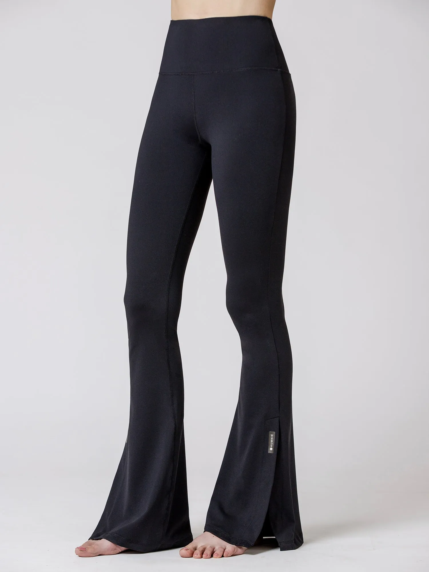 SIDE SLIT HIGH WAIST FLARE PANTS