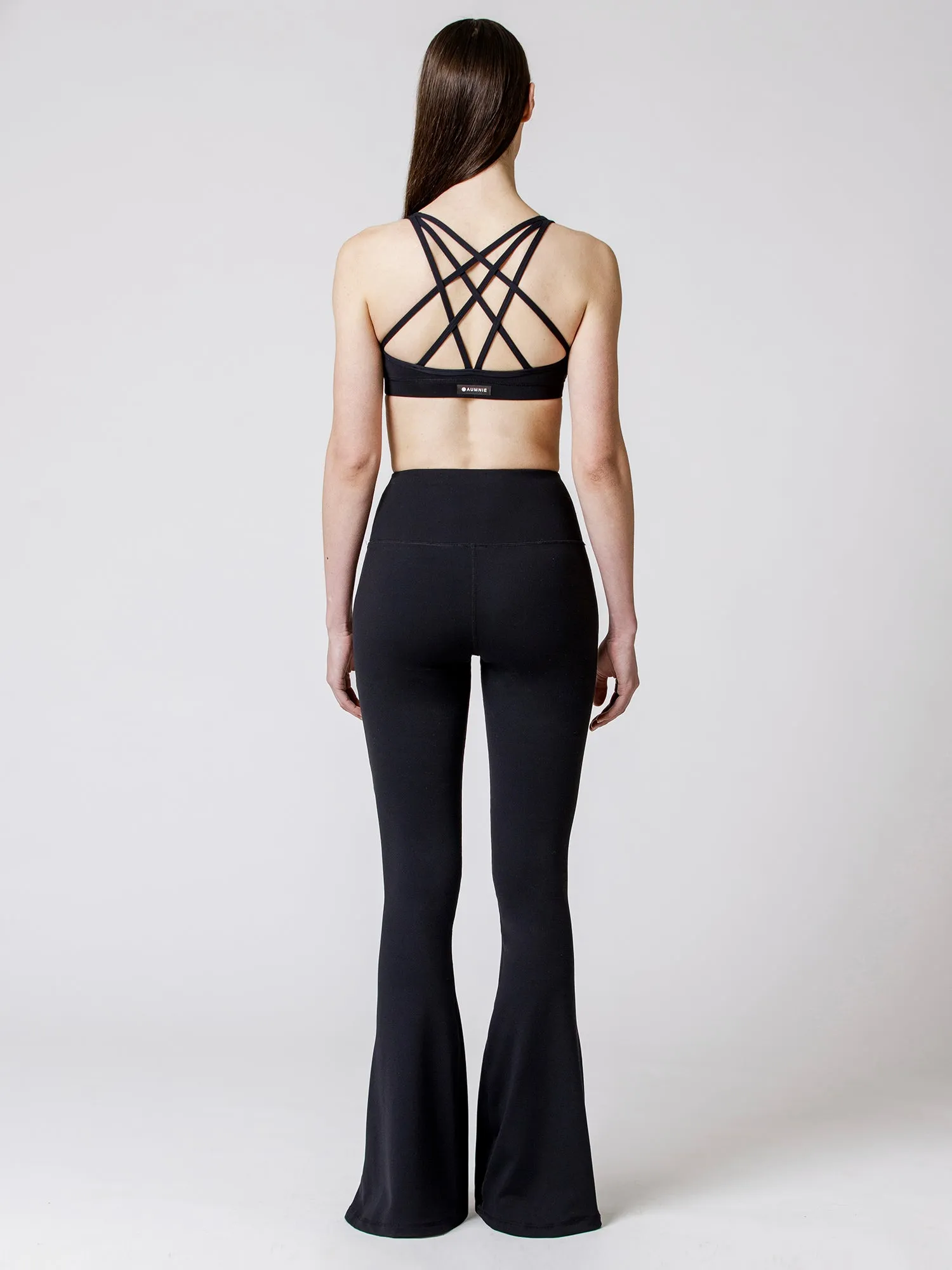SIDE SLIT HIGH WAIST FLARE PANTS