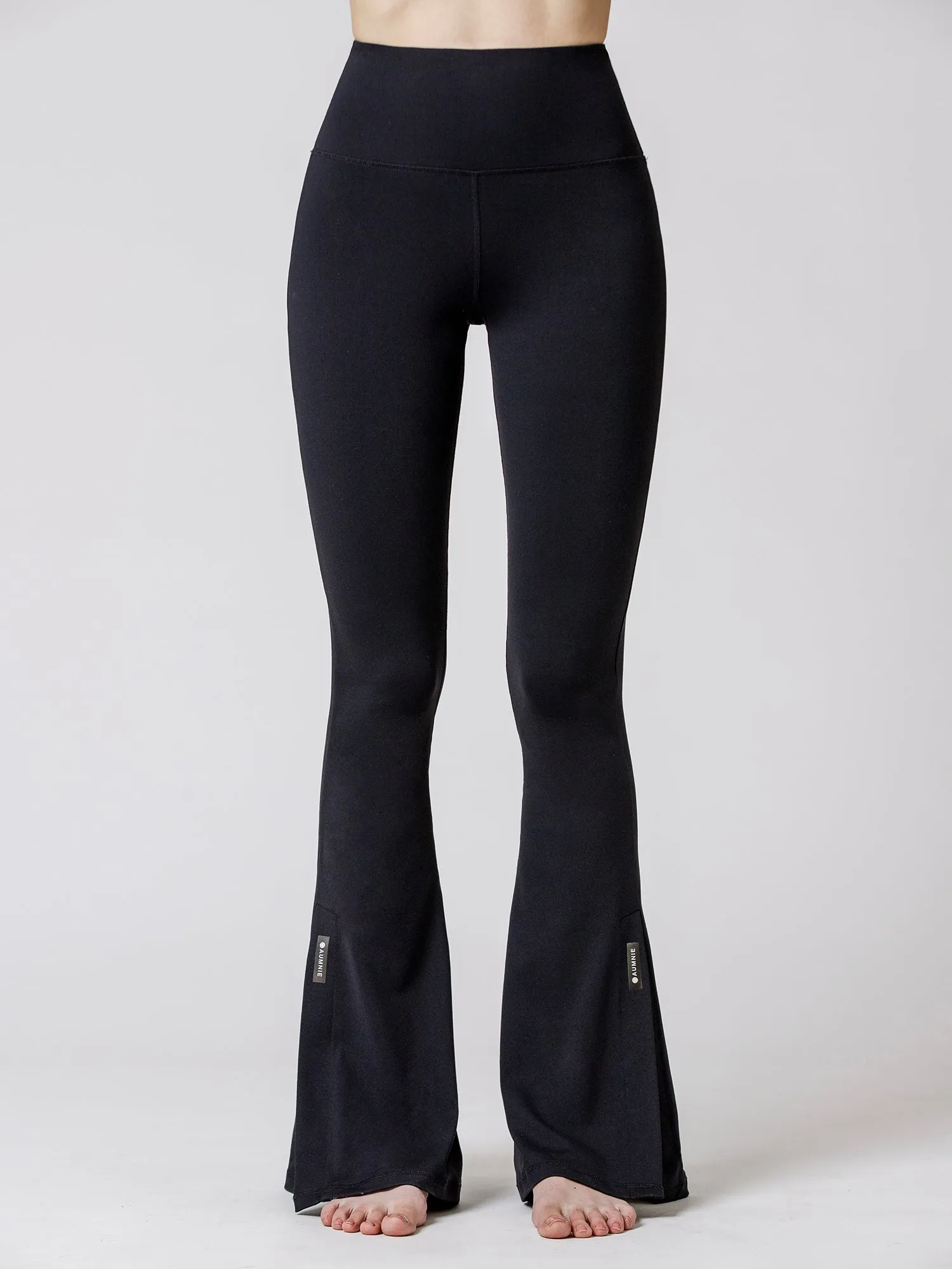 SIDE SLIT HIGH WAIST FLARE PANTS
