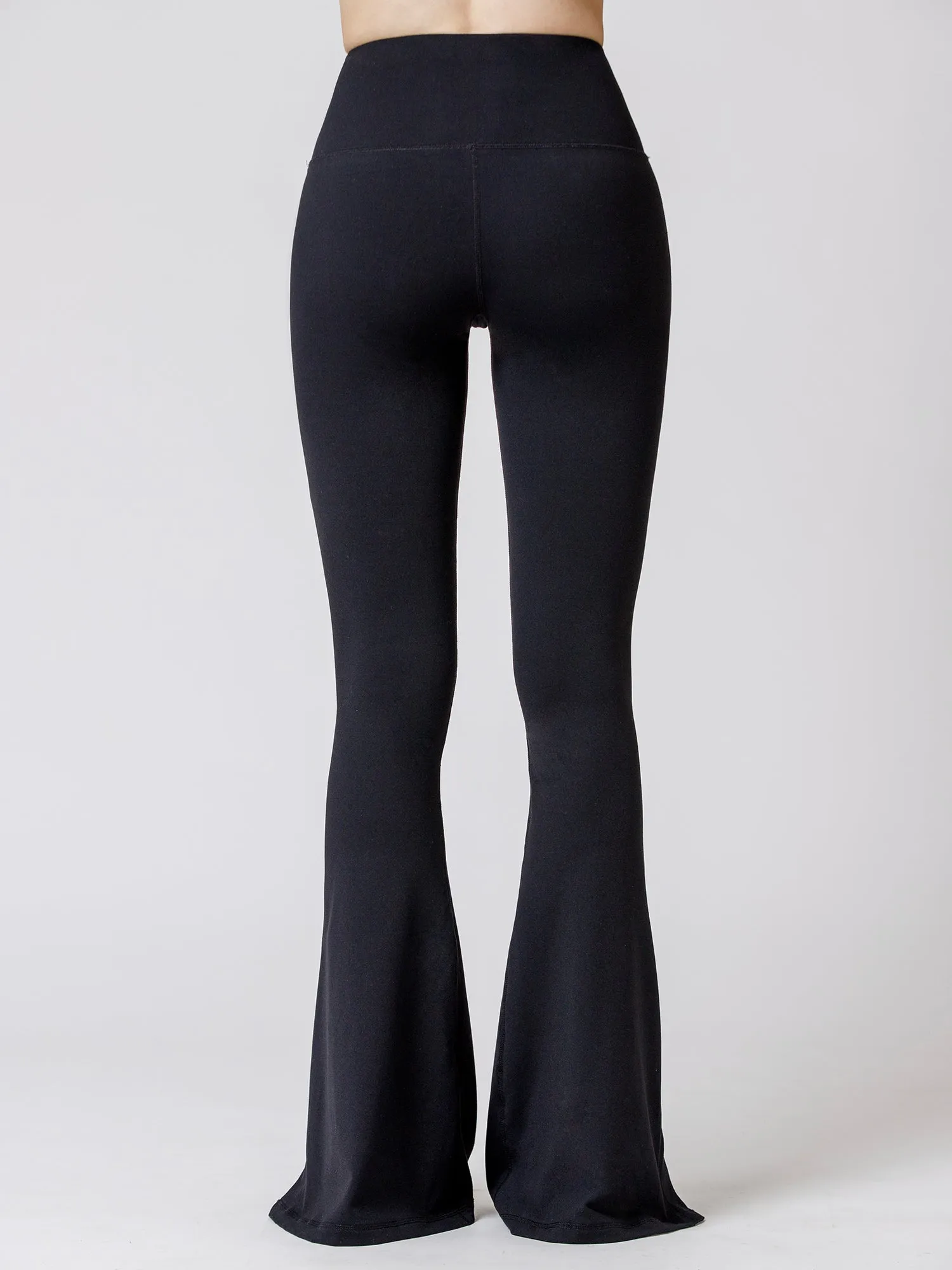 SIDE SLIT HIGH WAIST FLARE PANTS